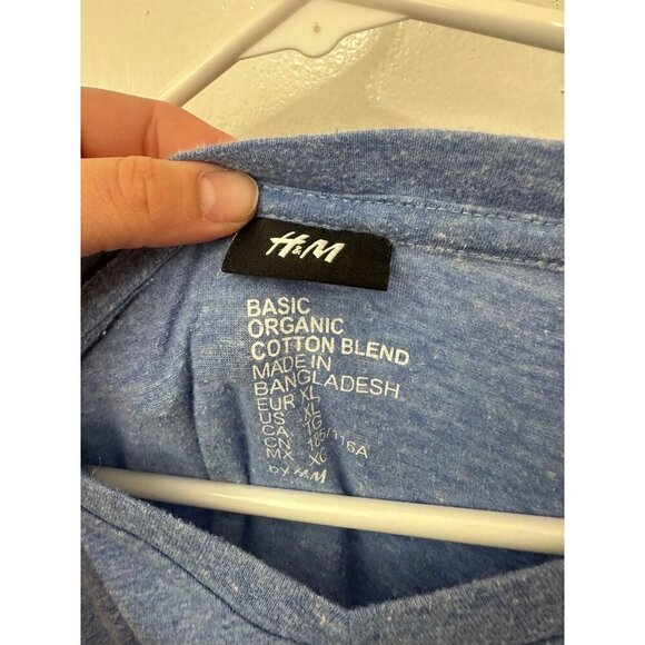 H&M Men’s size X-large basic blue t-shirt - Picture 5 of 7